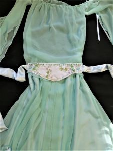 Kids Costumes to Hire - Fairy Girl - Pasterl Green- top, skirt with beaded belt